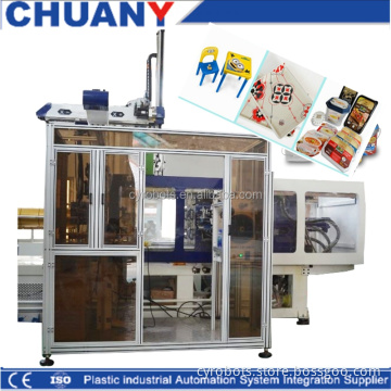 IML Robot Arm Labeling for Haitian 380 Ton Desktop Injection Molding Machine